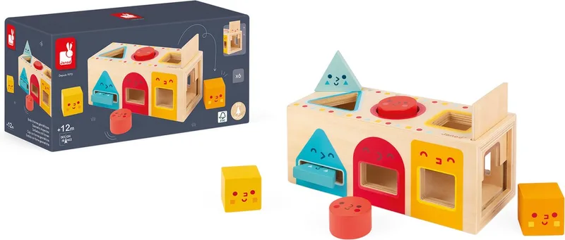 Ik leer - Houten vormenstoof - Geometrische vormen van Janod in Meerkleurig – productfoto