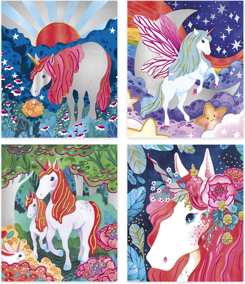 Peintures De Licorne Nacrées Et En 3d de Janod en Multicolore – photo du produit