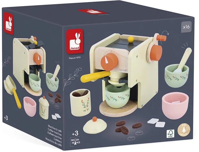 Koffiemachine met 5 accessoires de Janod en Shiny Grandma – photo du produit