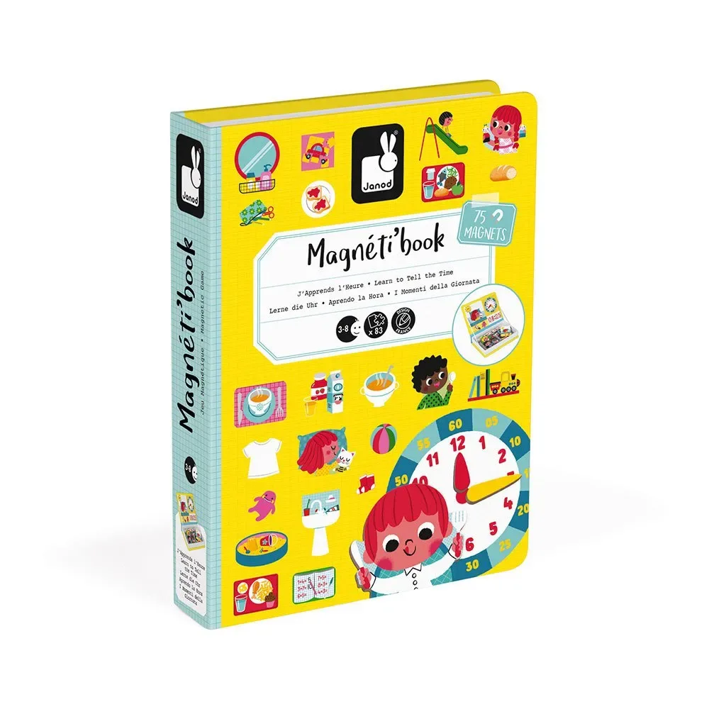 Apprendre à Lire L´heure Magneti´book de Janod – photo du produit