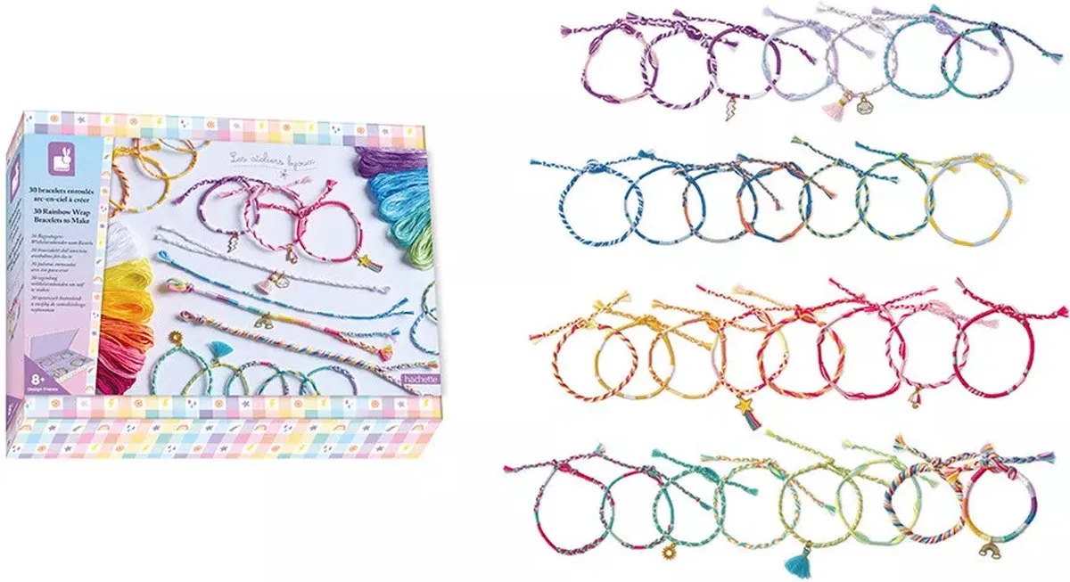Janod 30 Bracelets Arc-en-ciel Enroulés à Créer van Janod in Meerkleurig – productfoto