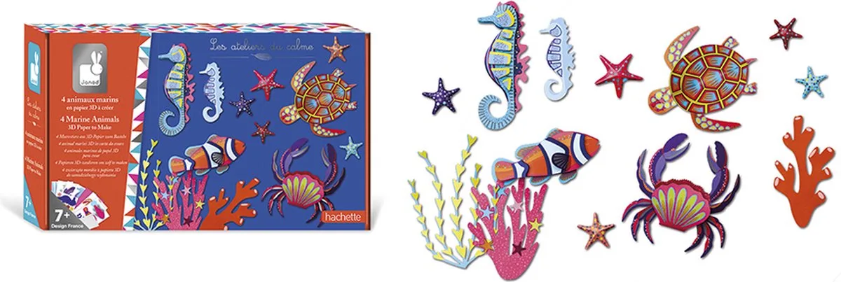 Les Ateliers Du Calme - 3D Zeedieren - Knutselset by Janod in Multicolour – product photo