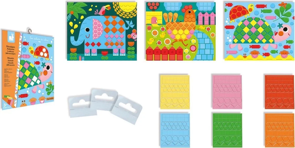 Animaux En Mosaïque de Janod en Multicolore – photo du produit