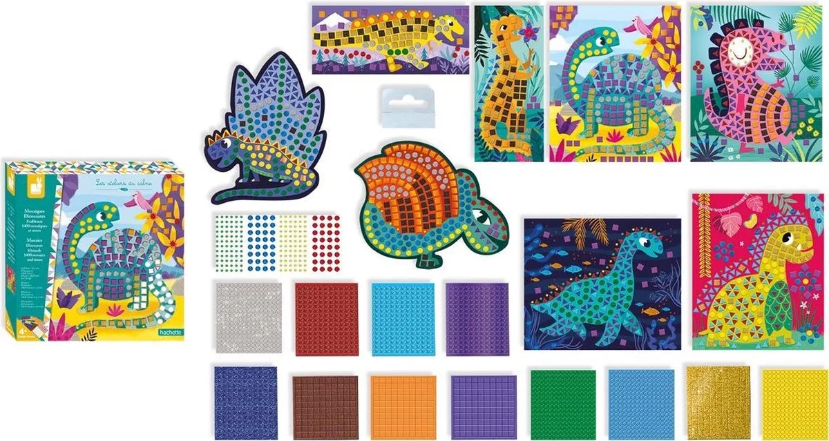 Dinosaures En Mosaïque van Janod in Meerkleurig – productfoto
