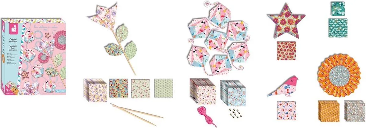 Ljuvlig Origami-dekoration från Janod i Flerfärgad – produktbild