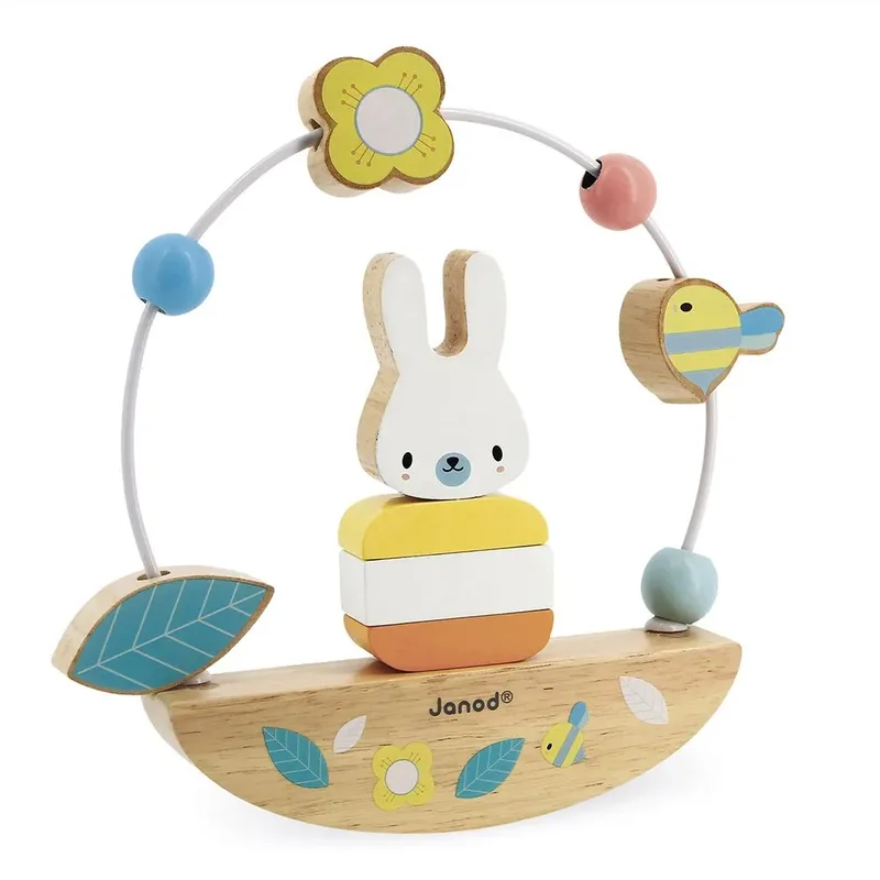 Loopende Balancerende Konijn van Janod – productfoto