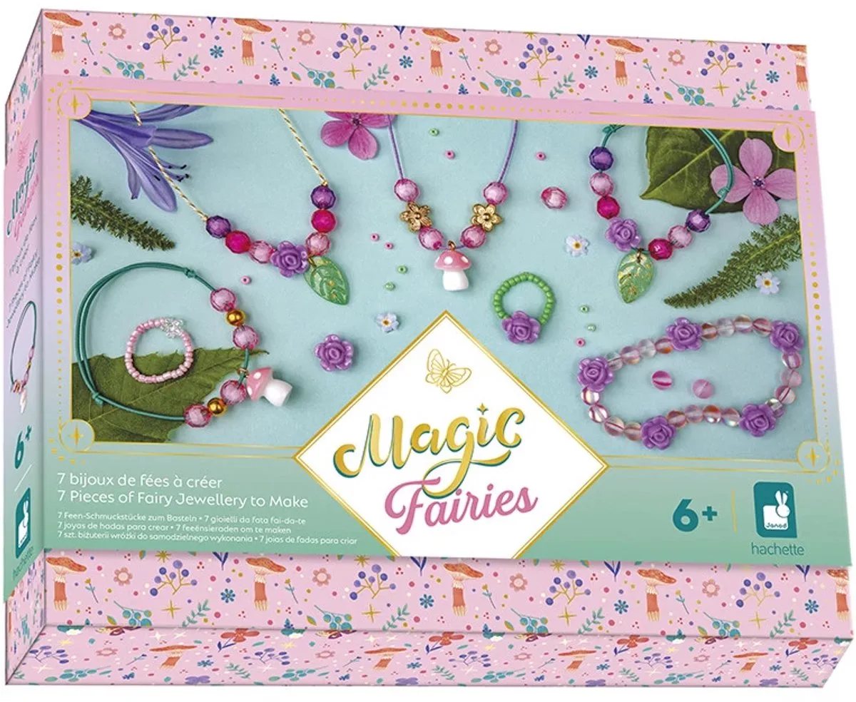 Magic Fairies - 7 Feeënjuwelen - Knutselpakket fra Janod i Flerfarvet – produktbillede