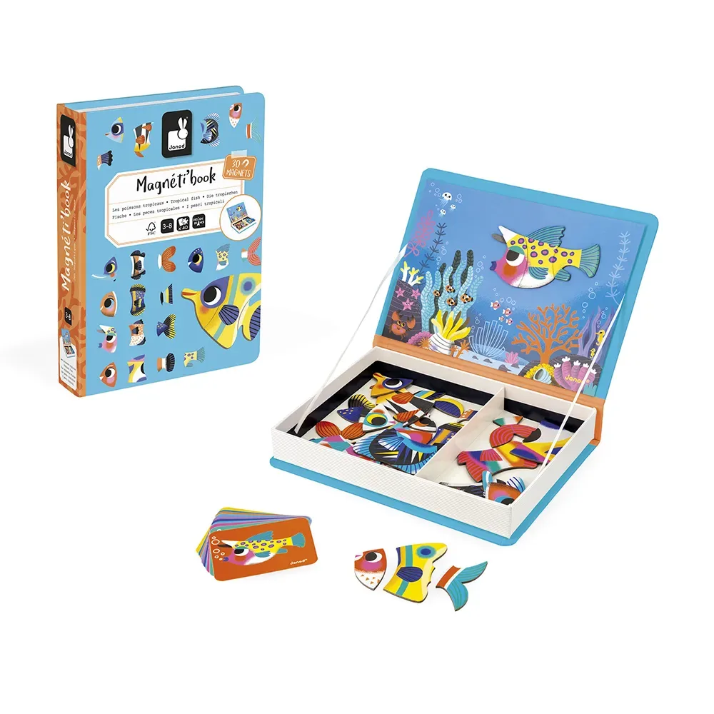 Jouet éducatif Magneti Book Tropical Fish de Janod – photo du produit