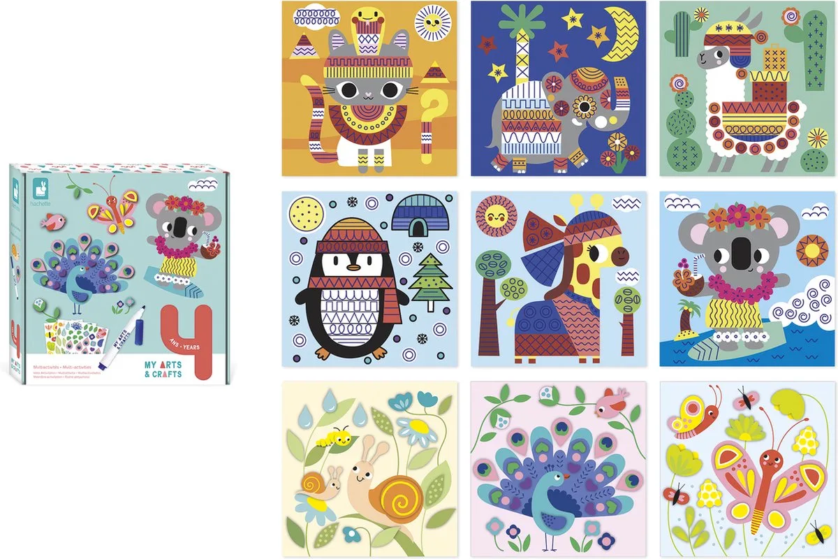 My Arts & Crafts - Knutseldoos vol activiteiten fra Janod i Flerfarvet – produktbillede