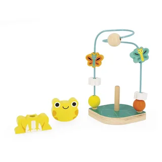 Parelstructuur kikker - 2-In-1 Activiteitenspeelgoed von Janod in Tropik – Produktfoto 3 von 4