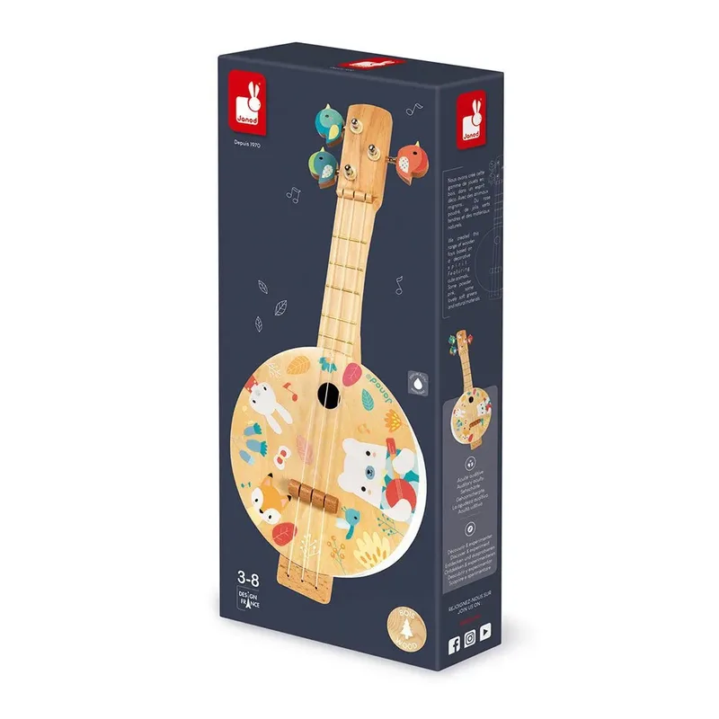 Pure - Houten banjo met pastelkleuren by Janod in Multicolour – product photo 3 of 5