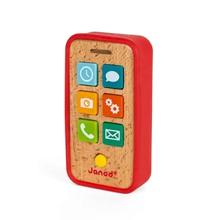 Speelgoedtelefoon - Telefoon met geluid by Janod in Red – product photo 5 of 6