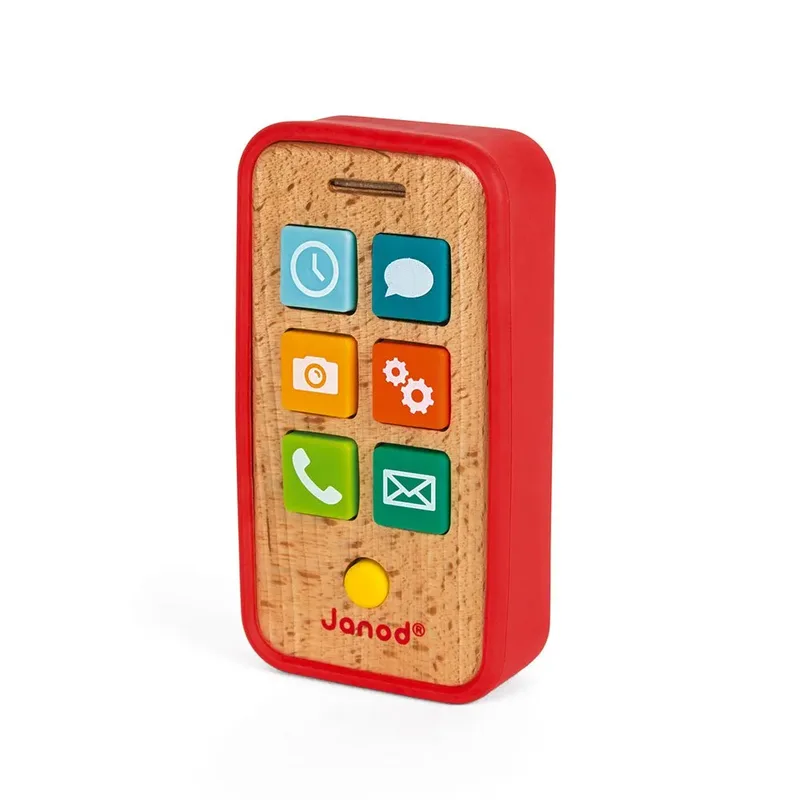 Speelgoedtelefoon - Telefoon met geluid by Janod in Red – product photo 5 of 6