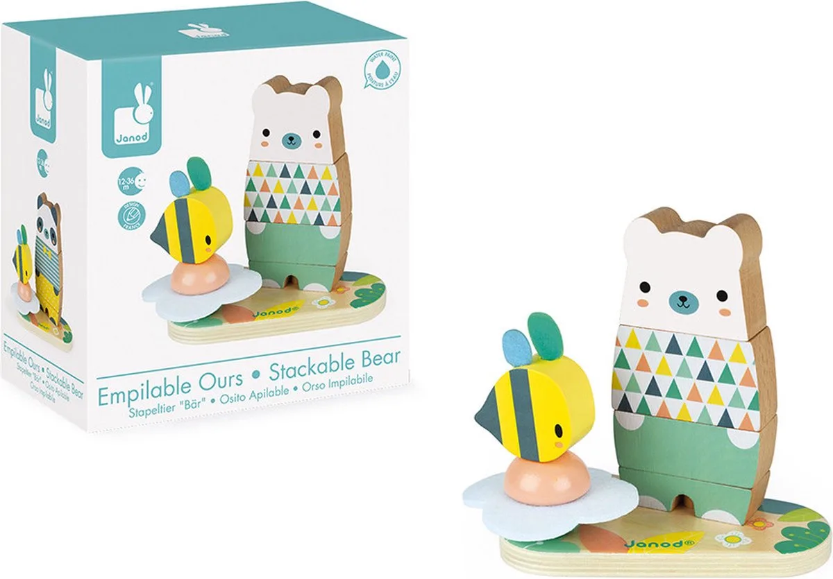 Stapelfiguur beer en panda de Janod en Pure – photo du produit