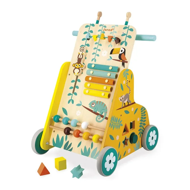 Tropik - Baby loopwagen met 6 activiteiten by Janod in Yellow – product photo 3 of 6