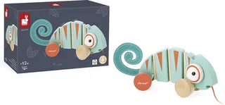 Tropik - Houten trekfiguur - Kameleon från Janod i Blå – produktbild 1 av 6