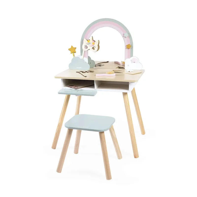 Unicorn - Houten kappers tafel met accessoires by Janod in Make-Up Tafel – product photo 2 of 6