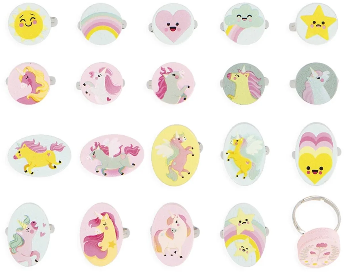 Licorne 20 Anneaux Ajustables de Janod en Multicolore – photo du produit
