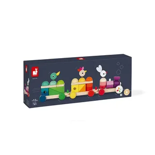 Zigolos - Grote meerkleurige trein - Trekfiguur en stapelspeelgoed by Janod in Multicolour – product photo 2 of 6