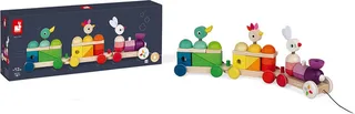 Zigolos - Grote meerkleurige trein - Trekfiguur en stapelspeelgoed by Janod in Multicolour – product photo 1 of 6