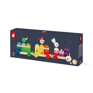 Zigolos - Grote meerkleurige trein - Trekfiguur en stapelspeelgoed by Janod in Multicolour – product photo 3 of 6