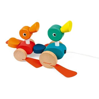 Zigolos - Houten trekfiguur - Eendenfamilie by Janod in Multicolour – product photo 2 of 2