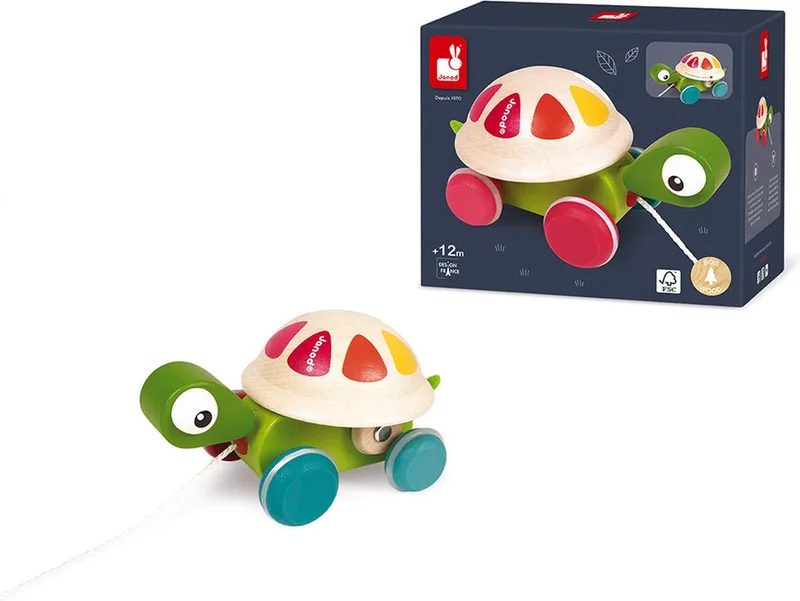 Zigolos - Houten trekspeelgoed by Janod in Schildpad – product photo