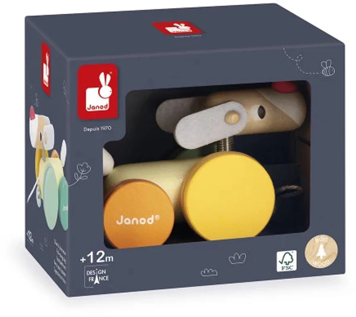 Zigolos - Trekfiguur hond by Janod in Multicolour – product photo
