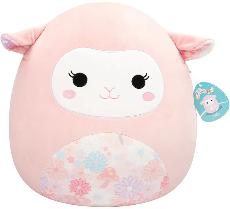 Squishmallows - Large Plush (Lala - Pink Lamb W/Floral Print Belly And Ears) - 40cm Plush by Jazwares in Multicolour – product photo