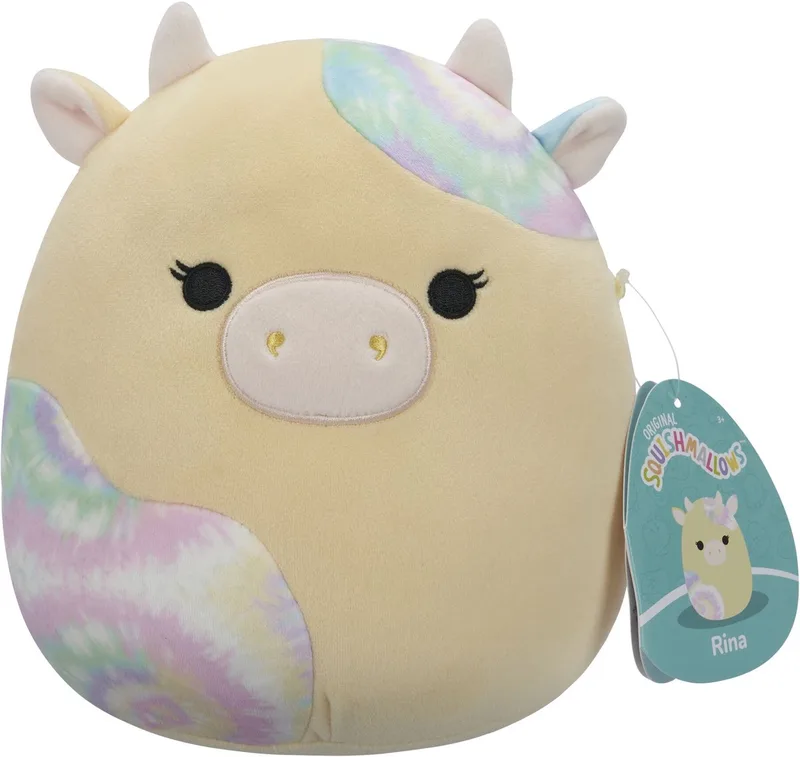 Squishmallows - Little Plush (Rina - Yellow Cow W/Tie Dye Spots) - 19cm Plush by Jazwares in Multicolour – product photo