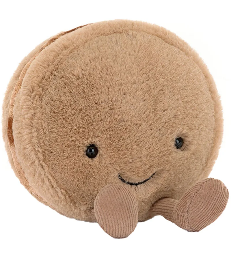 Knuffel - 12x10 cm - Amuseables Mona Macaron - Chocolat van Jellycat – productfoto