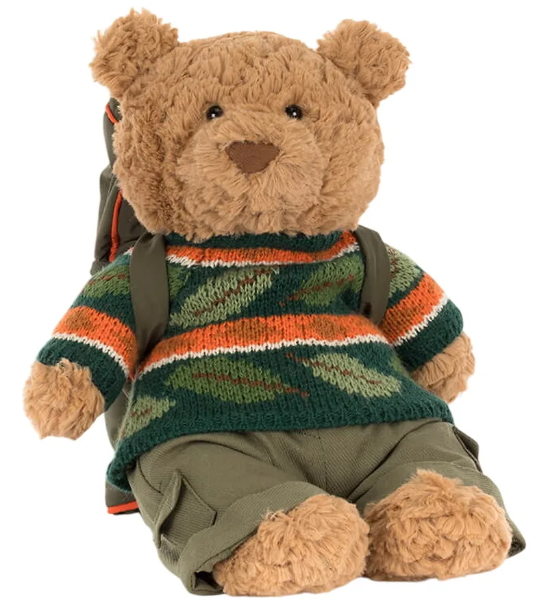 Knuffel - 26 cm - Bartholomew Bear Wandeloutfit de Jellycat – photo du produit