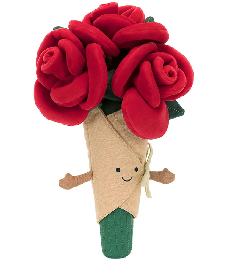 Knuffel - 30x17 cm - Amuses Rose Boeket de Jellycat – photo du produit