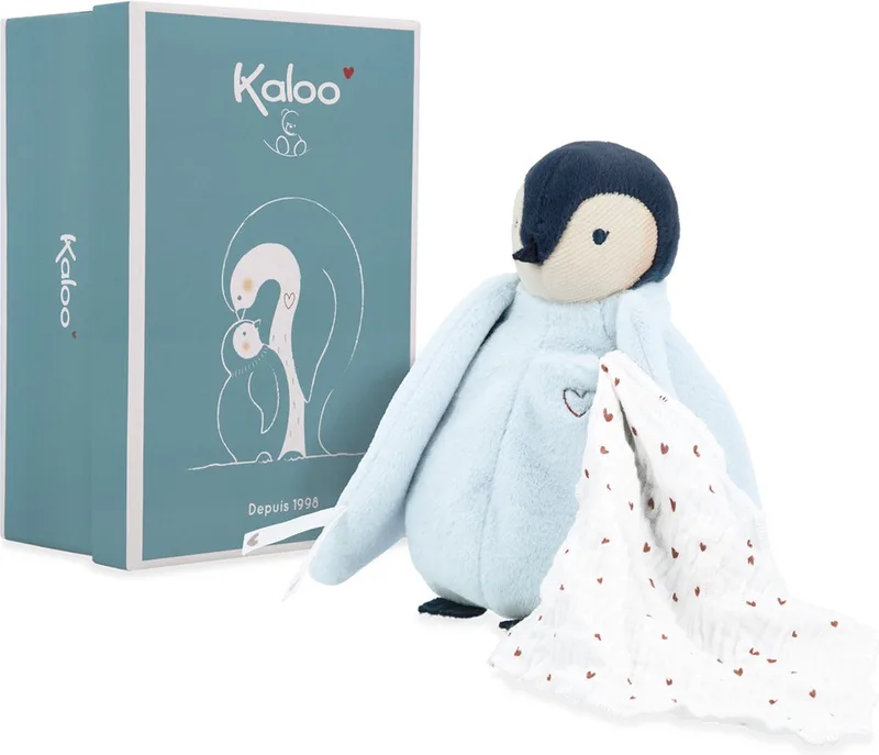 Complices – Pinguin - Knuffel doek von Kaloo in Blau – Produktfoto