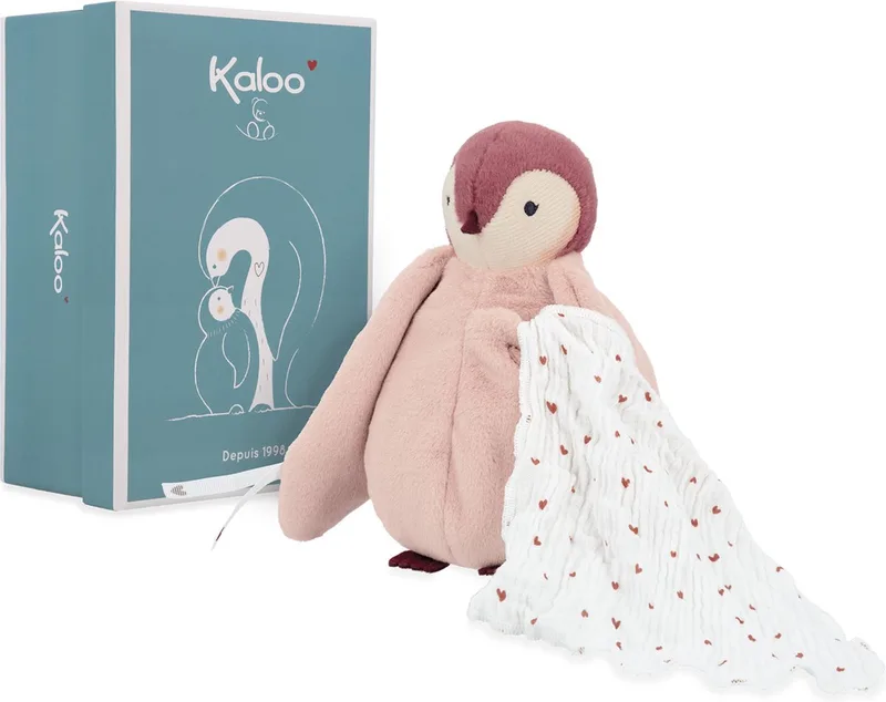 Complices – Pinguin - Knuffel doek från Kaloo i Rosa – produktbild