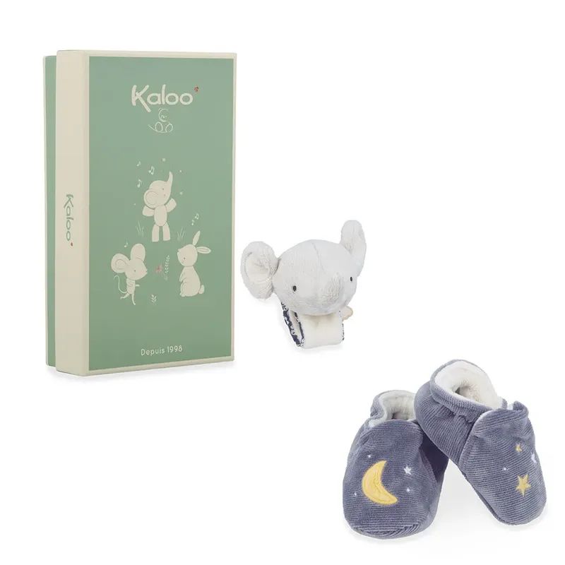 Geluidsarmband & Pantoffels Olifant Knuffel van Kaloo – productfoto 6 van 6