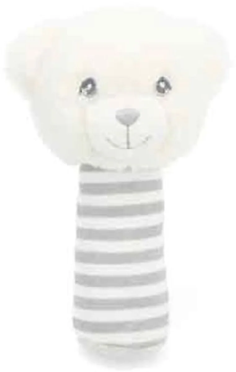 rammelaar beer - 14 cm - Dieren knuffelbeesten van Keel Toys in Wit – productfoto