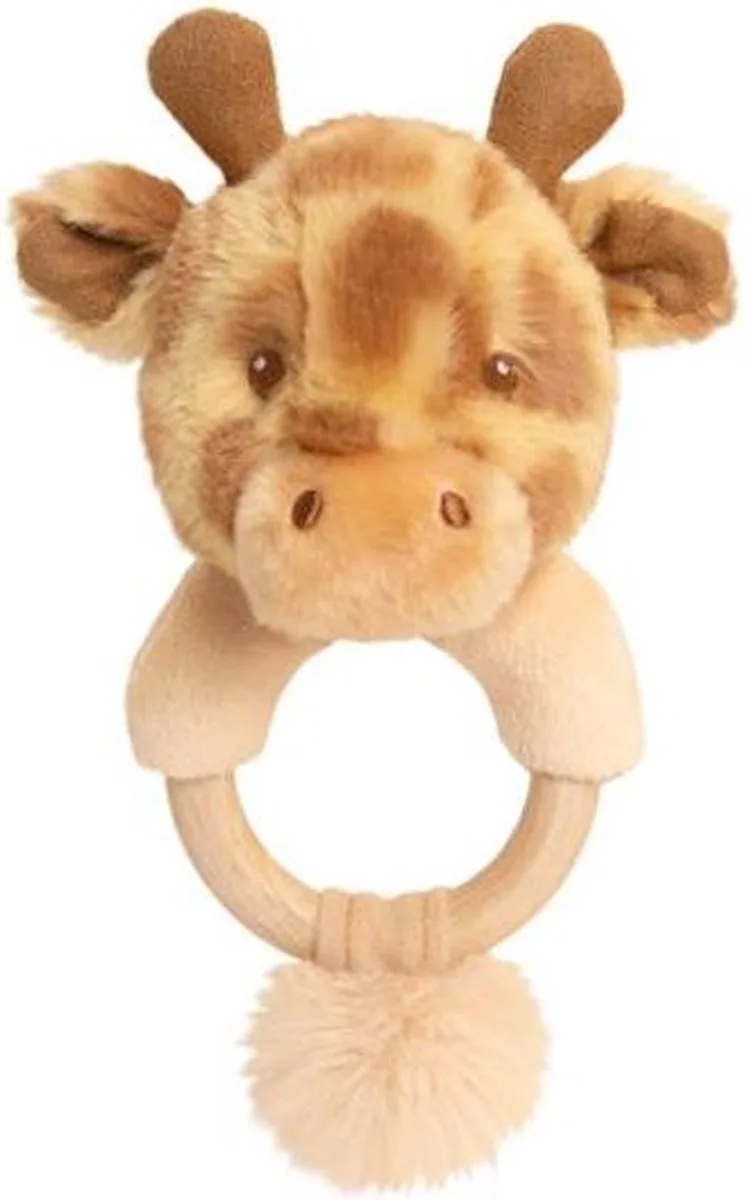 ring Rammelaar Giraffe - 14 cm - Dieren knuffels van Keel Toys in Meerkleurig – productfoto