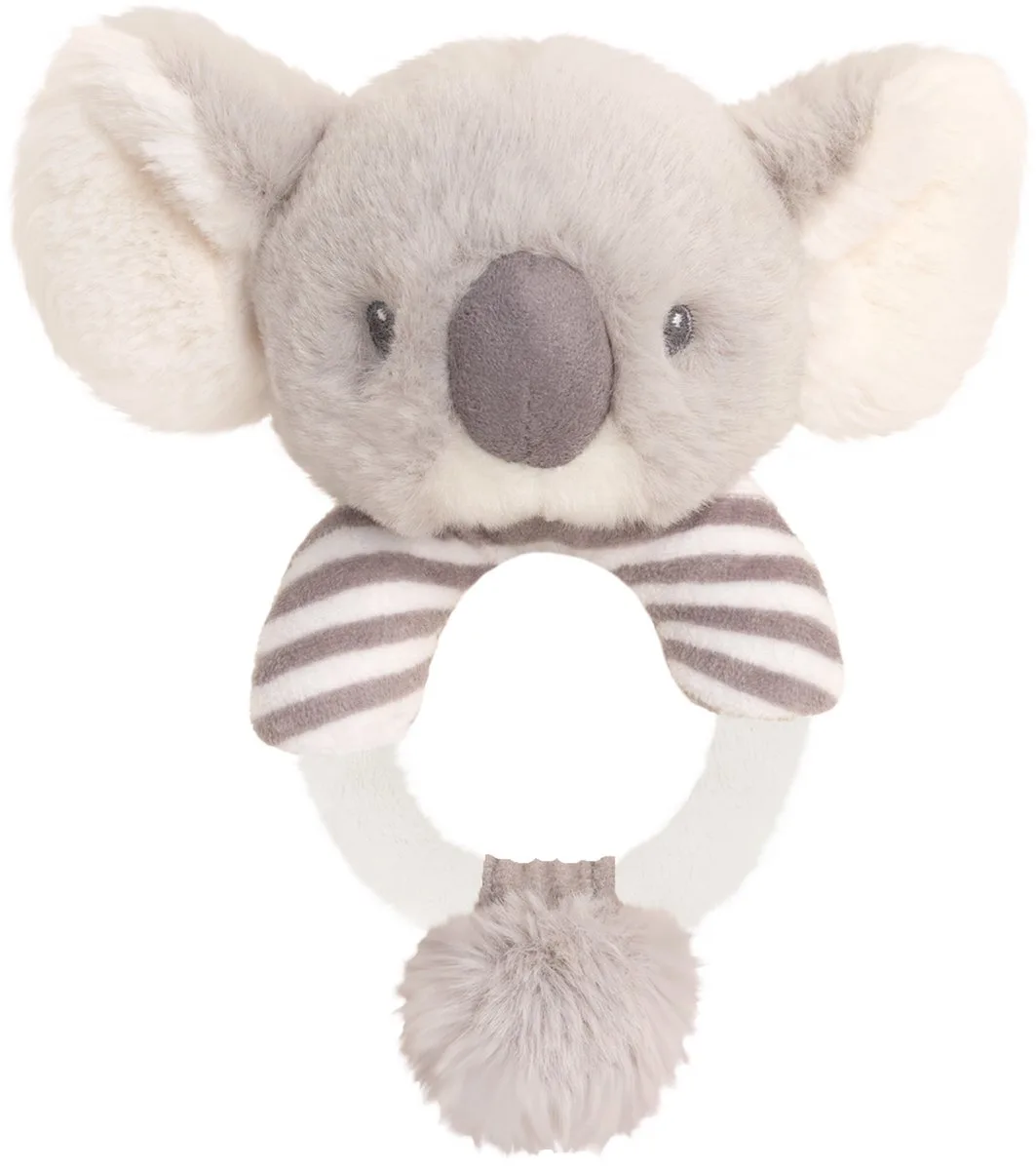 ring Rammelaar Koala - 14 cm - Dieren knuffels van Keel Toys in Lichtgrijs – productfoto