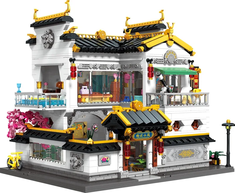 K18002 - Bouwset China Woonhuis - Nest above Cloud - 2826 onderdelen de Keeppley en Blauw – photo du produit