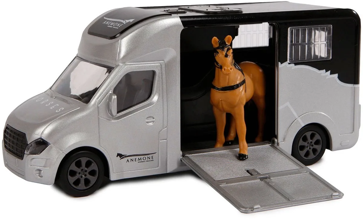Die-cast Paardentruck met Licht en Geluid von Kids Globe in Grau – Produktfoto