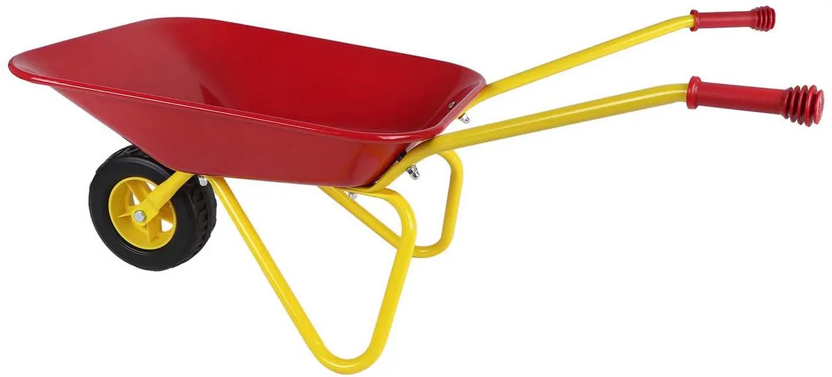 Metalen Kruiwagen voor Kinderen van Kids Globe in Rood, Geel – productfoto
