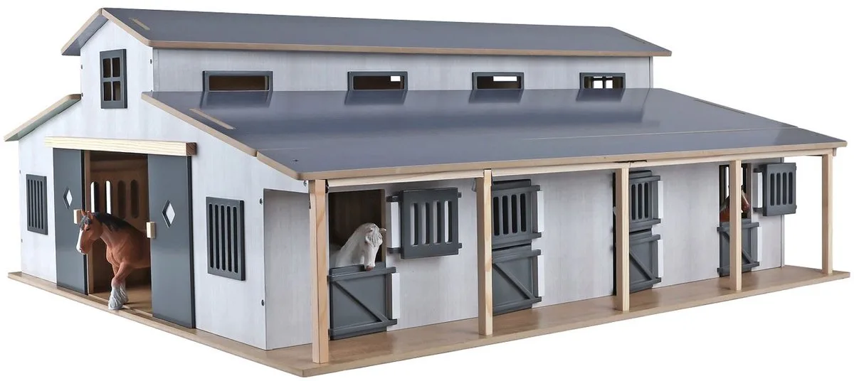 Paardenstal met 7 Boxen en Weiland 1:24 by Kids Globe in Multicolour – product photo