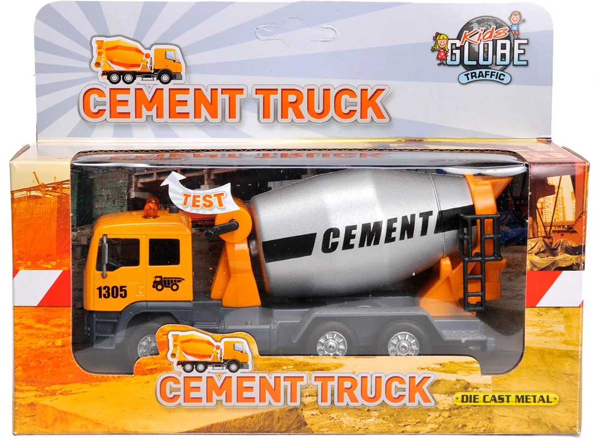 Pull Back Cementwagen met Licht & Geluid van Kids Globe in Meerkleurig – productfoto