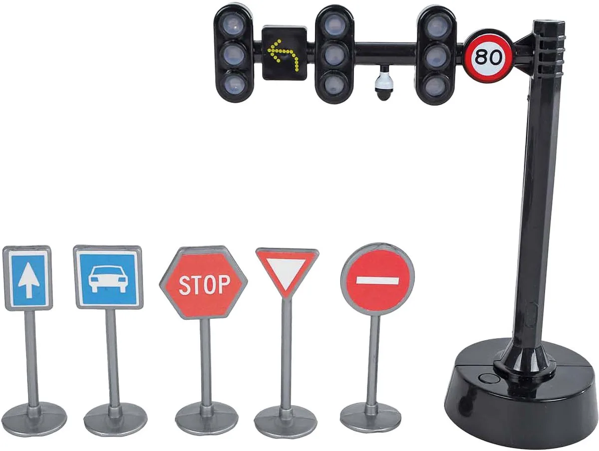 Verkeerslicht met 3 Lichten en 5 Verkeersborden by Kids Globe in Multicolour – product photo