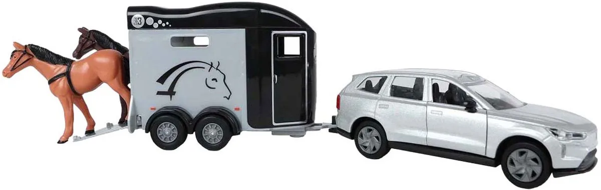 Volvo EX90 met Cheval Liberté Paardentrailer by Kids Globe in Multicolour – product photo