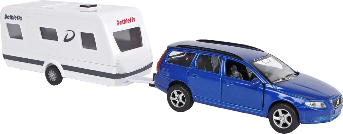 Volvo V70 met Dethleffs Caravan von Kids Globe in Mehrfarbig – Produktfoto