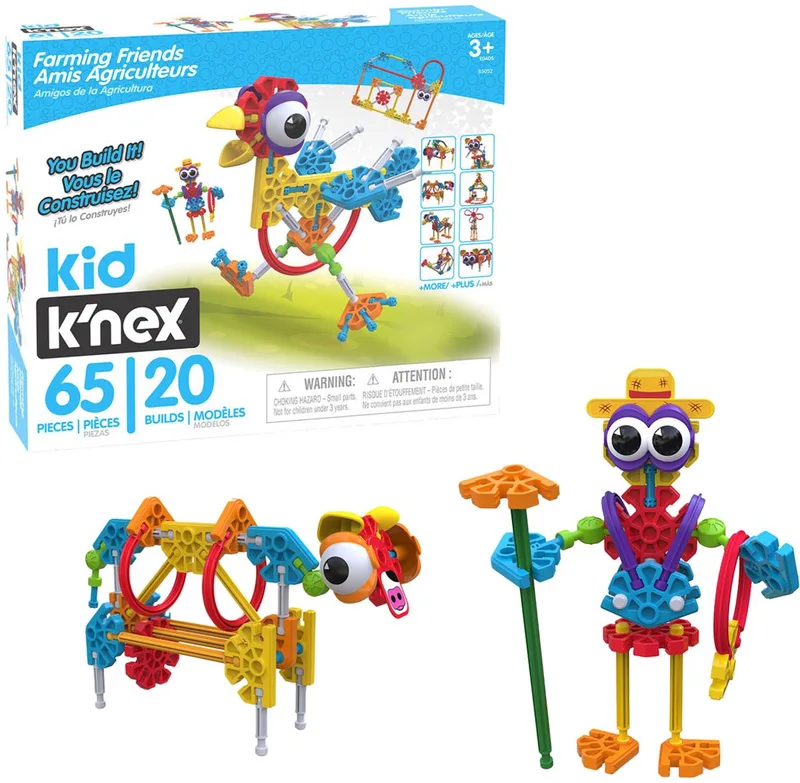 bouwset Farmin Friends - kleurrijk constructiespeelgoed boerderij. de K'NEX en Meerkleurig – photo du produit