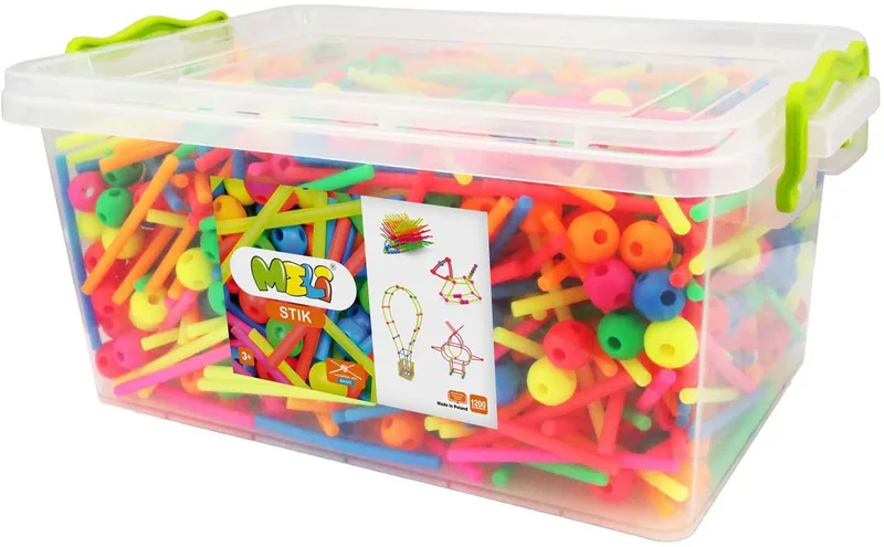 bouwset Meli Stik Neon 1200dlg educatief constructiespeelgoed. by K'NEX in Meerkleurig – product photo