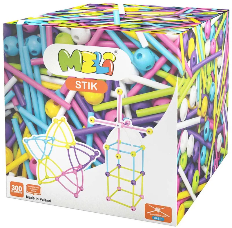 bouwset Meli Stik roze 300dlg - creatief constructiespeelgoed. by K'NEX in Meerkleurig – product photo